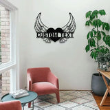 Heart With Wings Remembering Metal Sign Personalized Metal Memorial Sign Memorial Metal Sign Sympathy Gift Grave Marker