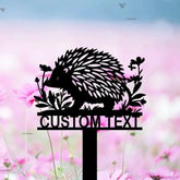 Hedgehog Metal Sign Stake - Garden Decor - Cutom Hedgehog Stake - Vintage Sign | GearViral