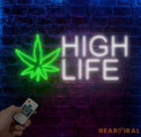 High Life Neon Sign High Life Led Sign High Life Walll Decor Custom Neon Sign Smoke Shop Decor Custom Led Sign Green