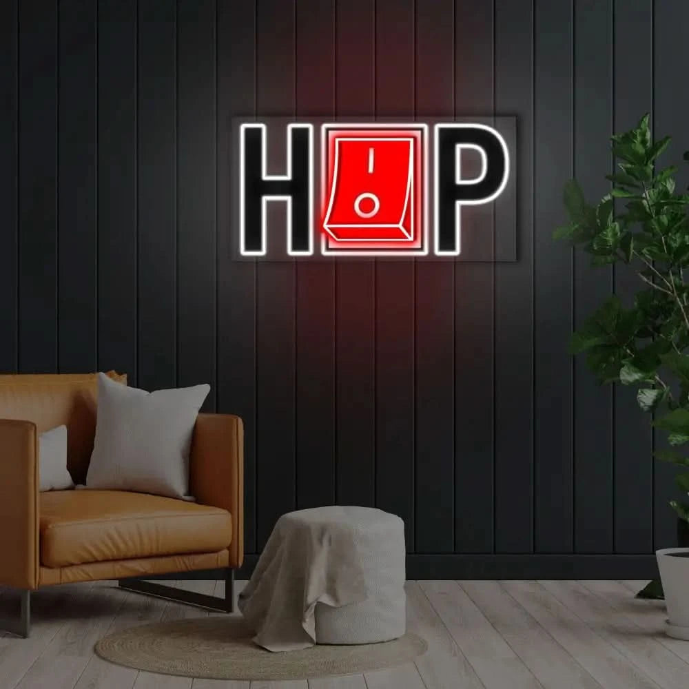 HIPHOP Neon Sign x Acrylic Artwork