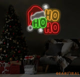 Ho Ho Ho Neon Sign - LED Christmas Lights Merry Christmas Decor Best Holiday Gift Idea Festive Ho Ho Ho LED Sign for