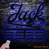 Hockey Medal Hanger with Custom Monogram Name Metal Sign Personalized Hockey Medal Holder Monogram Hockey Medal Display