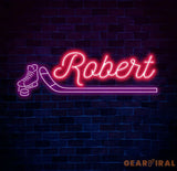 Hockey Name Neon Sign Custom Hockey Name Neon Sign Custom Personalized Name Sign Custom Kids Name Sign Hockey Gift
