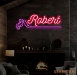 Hockey Name Neon Sign Custom Hockey Name Neon Sign Custom Personalized Name Sign Custom Kids Name Sign Hockey Gift
