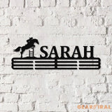 Horse Custom Name Medal Hanger Monogram - 12 Rungs for medals & Ribbons Medal Display Sports Medals Kids Room Sports