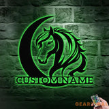 Horse Metal Sign Personalized Family Name Led Sign Outdoor Door Decor Wall Art ustom Horse Farm Name Sign Housewarming