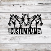 Horse Metal Sign Personalized Horse Ranch Welcome Sign Horse Metal Wall Art Horse Wall Decor Horse Farmhouse Decor