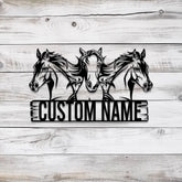 Horse Metal Sign Personalized Horse Ranch Welcome Sign Horse Metal Wall Art Horse Wall Decor Horse Farmhouse Decor