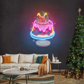 House On Cake Christmas Neon Sign