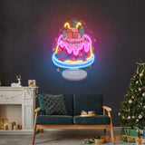 House On Cake Christmas Neon Sign