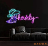 Howdy Cowboy Neon Sign Cowboy Boot Neon Sign Cowboy Boot And Hat Neon Sign Cowboy Hat Neon Sign Cowboy Shoe Led Sign