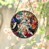 Hummingbirds and Wild Flowers Suncatcher Hummingbird Lovers Window Hanging Hummingbird Suncatcher Hummingbird Gifts