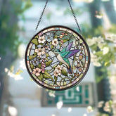 Hummingbirds and Wild Flowers Suncatcher Hummingbird Lovers Window Hanging Hummingbird Suncatcher Hummingbird Gifts