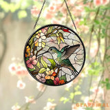 Hummingbirds and Wild Flowers Suncatcher Hummingbird Lovers Window Hanging Hummingbird Suncatcher Hummingbird Gifts