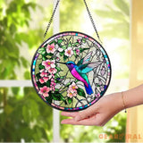 Hummingbirds and Wild Flowers Suncatcher Hummingbird Lovers Window Hanging Hummingbird Suncatcher Hummingbird Gifts