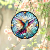 Hummingbirds and Wild Flowers Suncatcher Hummingbird Lovers Window Hanging Hummingbird Suncatcher Hummingbird Gifts