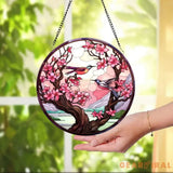 Hummingbirds and Wild Flowers Suncatcher Hummingbird Lovers Window Hanging Hummingbird Suncatcher Hummingbird Gifts