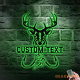 Hunting and Fishing Metal Sign Personalized Family Name Led Metal Sign Outdoor Door Decor Address Wall Art Perfect Gift