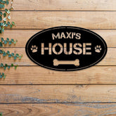 Personalized Dog Crate Metal Sign: Custom Pet Decor