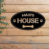 Personalized Dog Crate Metal Sign: Custom Pet Decor