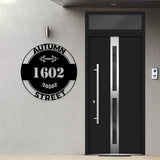 Modern House Number Address Sign - Custom Round Metal Plaque, Personalized Address Numbers, Sleek Metal Number Design