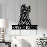 Custom Monogram metal Sign, Family Name Sign, Carne Corso Dog Metal Sign, Carne Corso Family Name Gift, Carne Corso Gift, Gift For Pet Lover