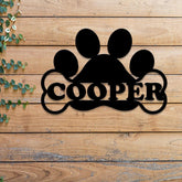 Pet Name Metal Sign, Dog House Name Plaque, Custom Dog Wall Sign, Pet Nameplate, Dog Décor, Personalized Dog Name Sign