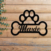 Pet Name Metal Sign, Dog House Name Plaque, Custom Dog Wall Sign, Pet Décor, Personalized Dog Name Sign, Kennel Nameplate