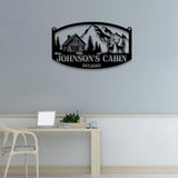 Custom Metal Family Deer Sign, Deer Cabin Decor, Nature Metal Sign, Outdoor Lodge Decor, Deer Hunter Gift, Cottage Sign