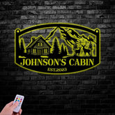 Custom Metal Family Deer Sign, Deer Cabin Decor, Nature Metal Sign, Outdoor Lodge Decor, Deer Hunter Gift, Cottage Sign