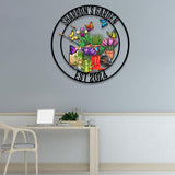 Custom Name Garden Tools Sign, Custom Metal Hanging Garden Plaque, Personalized Metal Gardening Present, Gardener Name Sign, Yard Decor