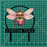 Custom Honey Bee Garden Stake, Personalized Metal Sign, Yard Decor, Unique Gardener Gift, Custom Honey Bee Garden Decor