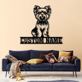 Custom Monogram Metal Sign, Family Name Sign, Yorkie Dog Metal Sign, Yorkie Family Name Gift, Yorkie Gift, Gift For Pet Lover