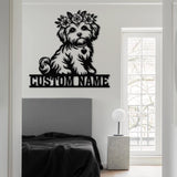 Custom Monogram Metal Sign, Family Name Sign, Maltipoo Dog Metal Sign, Maltipoo Family Name Gift, Maltipoo Gift, Gift For Pet Lover.