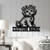 Custom Monogram Metal Sign, Family Name Sign, Maltipoo Dog Metal Sign, Maltipoo Family Name Gift, Maltipoo Gift, Gift For Pet Lover.