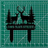 Personalized Deer Metal Address Sign - Custom House Number Plaque for Outdoor Decor - Perfect Rustic Gift for Yard, Cabin, or Home!