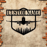 Personalized Airplane Hangar Metal Sign, Custom Pilot Decor for Aviation Enthusiasts, Aircraft Wall Art, LED Hangar Sign, Aviation Gift