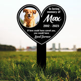 Custom Dog Loss Memorial Stake: Personalized pet grave marker with photo tribute. Perfect for bereaved dog owners, a heartfelt gift.