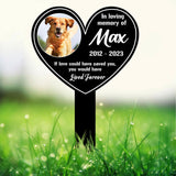 Custom Dog Loss Memorial Stake: Personalized pet grave marker with photo tribute. Perfect for bereaved dog owners, a heartfelt gift.