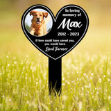 Custom Dog Loss Memorial Stake: Personalized pet grave marker with photo tribute. Perfect for bereaved dog owners, a heartfelt gift.