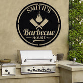 Personalized Metal Barbecue Wall Sign, Custom Grill Sign for Outdoors, Large BBQ Sign, Barbecue Wall Art Decor, Perfect Custom Gift