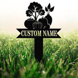 Personalized Custom Vegetables Garden Stake, Metal Garden Sign with Stake, Unique Garden Sign, Perfect Gift for Gardener, Outdoor Garden