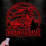 Personalized Airplane Hangar Metal Sign, Custom Pilot Decor for Aviation Enthusiasts, Aircraft Wall Art, LED Hangar Sign, Aviation Gift