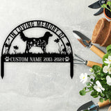 Custom Golden Retriever Memorial Metal Stake - Personalized Pet Grave Marker, Remembrance Sign, Sympathy Gift, Golden Retriever Loss Decor