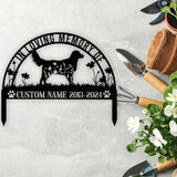Custom Golden Retriever Memorial Metal Stake - Personalized Pet Grave Marker, Remembrance Sign, Sympathy Gift, Golden Retriever Loss Decor