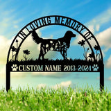 Custom Golden Retriever Memorial Metal Stake - Personalized Pet Grave Marker, Remembrance Sign, Sympathy Gift, Golden Retriever Loss Decor