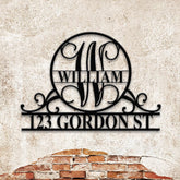 Personalized Metal Address Sign, Custom Metal House Number Sign, Metal Street Address Plaque Outdoor Wall Art, Front Door Wall Hanger Signs