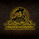 Personalized Train Metal Address Sign, Custom Metal House Number Sign, Metal Street Address Plaque Outdoor Wall Art, Front Door Signs