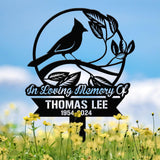 Custom Cardinal Memorial Stake Metal, Cardinal Garden Stakes, Cardinals Appear, Grave Marker, Remembrance Stake, Garden Decor, Outdoor Sign