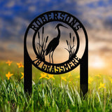 Personalized Heron Metal Address Stake, Modern Address Sign, Custom House Numbers, Metal Address Sign, Address Numbers, Road Address